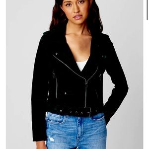 Black Suede BLANKNYC Moto Jacket Sz S